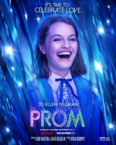 the prom movie poster with an image of a woman smiling