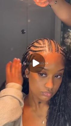 Fulani Braids Bun, Easy Fulani Braids Hairstyles Designs, Fulani Braids Simple, Easy Fulani Braids, Fulani Side Part Braids, Styling Fulani Braids, Fulani Braided Hairstyles, Fulani Braids Short