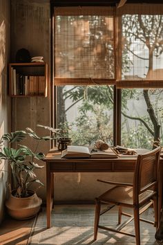 luxurious cosy japandi style home office for small home1 Small Workspace In Living Room, Japandi Diy, Japanese Office Design, Oneiric Aesthetic, Japandi Ikea, Cosy Home Office, Cosy Office