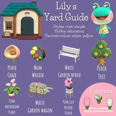 the lily's yard guide poster is shown