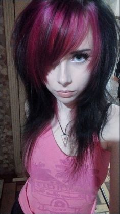 Dyed Hair Inspiration, Emo Hair, Scene Girls, Scene Fashion, Scene Kids