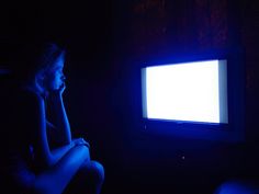 Watching Phone At Night, Blue Light Cinematography, Watching Phone In Bed Aesthetic, Blue Tv Aesthetic, Watching Tv Aesthetic Night, Someone Watching Tv, Blue Lighting Reference, Watching Tv Photography, Watching Tv Art