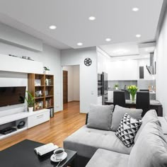 modern living room with white walls and wood flooring stock photo edit to see more pictures