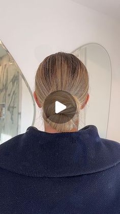 Easy Ponytail Bun Hairstyles, Low Work Bun, Hair Parted In The Middle Low Bun, Low Bun Wet Hair, Low Bun To The Side, Low Business Bun, Easy Cute Low Bun Hairstyles, Low Bun Hairstyle Long Hair, Low Knotted Bun