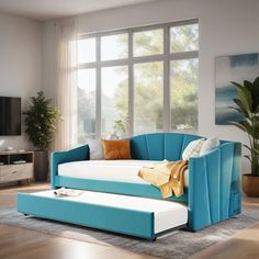 a living room scene with focus on the daybed