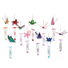 Delight in the relaxing harmonies of an Exhart WindyWings wind chime! As a gentle breeze passes through, the WindyWings will gently glide up and down simulating flight or the winged centers will spin with delight! A sweet-sounding addition to your home! Exhart 24-in Metal Wind Chime | 40104L Sakura Wind Chime, Fused Glass Mobiles Wind Chimes, Unique Wind Chime Crystal, Sympathy Wind Chimes, Butterfly Wind Chime, Sea Art, Wind Chime, Lawn And Garden, Garden Planters