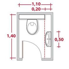 a drawing of a bathroom with measurements for the toilet and bidet in each corner