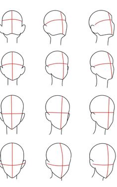 step by step drawing instructions to draw the head