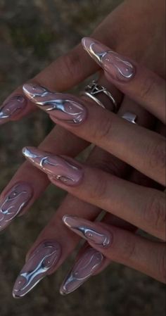 Aesthetic Birthday Nails, Nails 90s, New Nail Ideas, Kylie Nails, Sharp Nails, Aesthetic Birthday, Dot Nail Art, Punk Nails