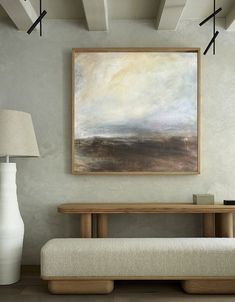 Beach Painting Large Framed Coastal Wall Art Modern Beach art Seascape Artwork Abstract Scenery Painting, Scenery Painting Acrylic, Abstract Scenery, Wall Art Vertical, Scenery Painting, Scenery Paintings, Professional Painters, Cloud Painting, Linen Canvas