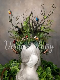 Mother Earth Goddess Headdress. Branch and Horns Forest - Etsy Mother Earth Headpiece, Enchanted Forest Headpiece, Earth Goddess Dress, Tree Spirit Costume, Woodland Fairy Headpiece, Mother Nature Headpiece, Forest Witch Headpiece, Mother Earth Costume Halloween, Mother Earth Cosplay