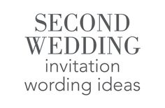 the words second wedding written in black and white on a white background with grey lettering