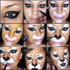 Halloween Zombie Makeup, Crazy Halloween Makeup, Cheetah Makeup, Halloween Makeup Tutorial Easy, Meme Costume, Creepy Makeup, Animal Makeup, Halloween Makeup Diy, Halloween Tutorial