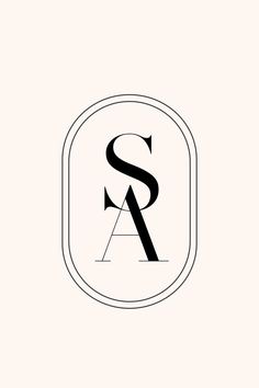 a black and white logo with the letter s in it's center, surrounded by an oval frame