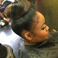 Girls Updo, Long Weave Hairstyles, High Bun Hairstyles, Weave Ponytail Hairstyles, Sleek Ponytail Hairstyles, Black Ponytail Hairstyles