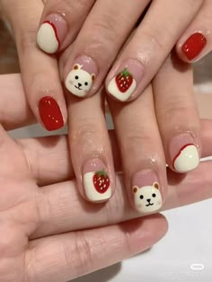 Anime Nails, Pretty Gel Nails, Really Cute Nails, Cute Gel Nails, Kawaii Nails, Hot Nails, Nail Art Ideas