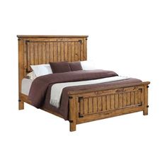 a wooden bed frame with no headboard or foot board, made in the usa