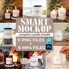 the complete collection of smart candle bundle includes candles, jars and other essentials for home decor