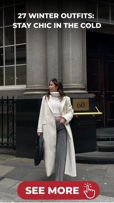 Cream Turtleneck Sweater, Best Winter Outfits, Chunky Knit Scarves, Elegant Coats, Cozy Scarf, Cozy Aesthetic, Black Turtleneck, Midi Skirts, Classy Chic