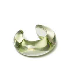 Arc Cuff in Lime. Chunky bracelet with lime-hued resin. Oversized Hoop Earrings, Resin Bracelet, Lizzie Fortunato, Hoop Charms, Bridal Belt, Plastic Jewelry, Fall Accessories, Girly Jewelry, Fine Earrings