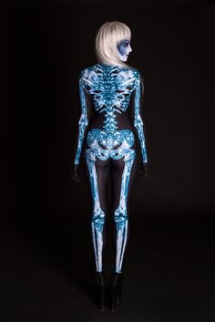 Women’s Halloween Costume Badinka. This piece is made from a high quality stretchy and breathable Lycra fabric that feels exquisite on the skin. It’s printed with outstanding graphics that react to UV light, so you can literally glow. High quality stretchy and sturdy elastic material that makes you feel comfortable and sexy. 

 
 Mock Neckline 
 Robust and Hidden Back Zipper Closure 
 Long Sleeves 
 UV Black Light Reactive 
 82% Polyester 18% Elastane 
 Non-Transparent Italian Lycra 
 30° Cold Wash, Hang dry 
 


 Halloween Costume Women, Sexy Halloween Costume, Adult Halloween Costume, Best Halloween Costumes 2022, Halloween Clothing, Form Fitting Full Bodysuit White Walker Costume, Skeleton Costume Women, Game Of Thrones Halloween, Halloween Costume Women, Game Of Thrones Costumes, Halloween Bodysuit, Bodysuit Costume, White Walker, Costume For Women