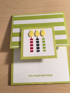 a close up of a birthday card on a table