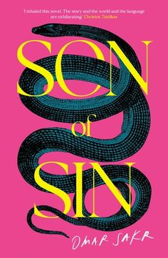 the book cover for son of sin by dama sakir, with an image of