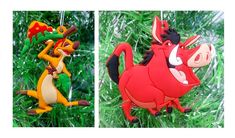 PRICES MAY VARY. Lion King Pumbaa and Timon Ornaments - 3" Tall Unique Shatterproof Design Lion King Pumbaa and Timon Ornaments - 3" Tall Lion King, Hanging Ornaments, Lion, Free Delivery, Design