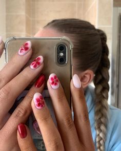 she’s only gone and done her nails properly 🫣 twinning with emma one of my nail girlies - absolutely in love with this set 🫶🏻 this is @the_gelbottle_inc Dolly & Bloodgood on my natural nails! might not seem impressive, but i feel i am smashing my biab journey long let’s see how long i can stick to it this time before i whack some gel extensions on hahaha I’m Caitlin, a BIAB and gel extension nail tech based out of my home studio in Colchester. With availability for new nail girlies in ap... Vacation Engagement Nails, Mismatched Nail Art, Summery Nails, Her Nails, Nail Idea, Cute Gel Nails, Dream Nails, Fire Nails, Funky Nails