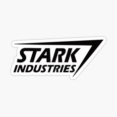 stark industries sticker on a white background