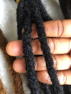 About this item- Quantity: 10 Locs/bundle- Color: Natural Black, (can be dyed to various colors)- Length: 4”-24” (Inches)- Size: 0.4cm-1cm- Style: Straight tips- Material: Afro Kinky Human Hair Our Custom 100% Human Hair Dreadlock Extensions are strong, realistic looking and affordable. We customize each Dread Extension to your needs. These permanent locs are made for men and women using the crochet dreadlocks method. Loc Extensions Permanent Human Hair, Artificial Locs, Loc Extensions Permanent, Starter Dreadlocks, Extension Dreadlocks, Small Dreads, Dread Hairstyles For Men, Hair Dreadlocks, Dreadlocks Extensions