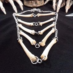 Bone jewelry - Etsy Witch Necklace, Real Bones, Necklace Gothic