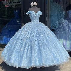 Blue Puffy Dress, Cinderella Quinceanera Dresses, Quinceanera Dresses With Cape, Baby Blue Quinceanera Dresses, Light Blue Quinceanera Dresses, Baby Blue Quinceanera, Quinceanera Themes Dresses, Quinceañera Ideas