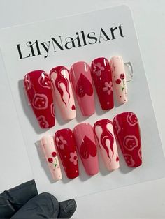 Valentines Day Nail, Fake Nails Designs, Ideas Uñas, Nail Goals, 2024 Nails, Valentine Nails, White Nail, Pink Nail, Trendy Nail