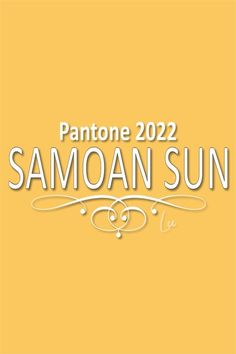 the pantonee logo for samoan sun, with white lettering on an orange background