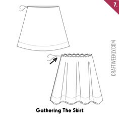 the sewing pattern for this skirt is easy to sew