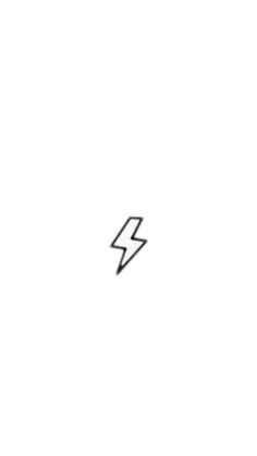 an airplane flying in the sky with a lightning bolt drawn on it's side