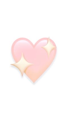 a pink heart with two stars on the top and one star in the middle, against a white background