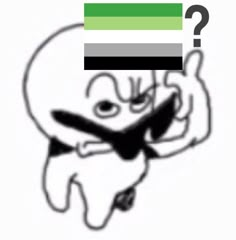 a cartoon tooth with a green and white stripe around it's mouth that says, what do you think?