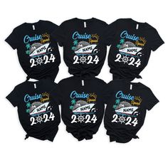 "Custom Cruise Squad 2024 Shirt, Cruise Squad Shirt, Custom Cruise Squad Group Shirt for 2024 Season, Custom Family Cruise Shirts, Cruise * Processing time is 1 business day (there may be exceptions during holiday seasons). Delivery time is based on your shipping type selection and location. Please check the estimated delivery times at checkout and upgrade the shipping at checkout if you need it sooner. * All items are made-to-order. Because of the nature of these items, unless they arrive damaged or defective, we cannot accept return or exchange. * Please review the all size charts displayed in the product images.  * Please note that the sizing chart includes the measurements of one side of the shirt, not the circumference.  * Sizing might differ 1\" (+-) from brand to brand. We recommend Family Cruise 2023 Shirts, Cruise Group Outfits, Cruise Squad Shirts, Family Cruise Shirts Ideas Carnival, Cruise Tshirts Family, Cruise Shirts Ideas Group Family, Family Cruise Shirts Ideas, Cruise Tshirt Ideas, Group Cruise Shirts