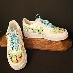 Vicky Voung Nike Airforce 1 Custom Icecream Shoes. Size Men's 8.5 Women's 10.5. Excellent Condition! Nike Airforce 1 Custom, Nike Shoes Custom, Nike Airforce 1, Shoes Custom, Nike Green, Mens Shoes Sneakers, Nike Air Force, Air Force, Nike Men