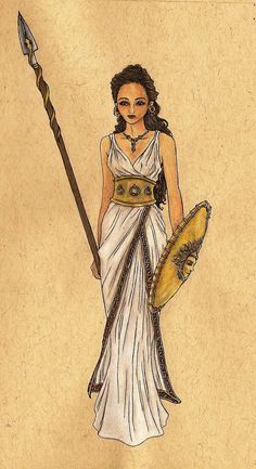 Greek Goddesses Drawing, Athena Costume, Greek God Costume, Athena Dresses