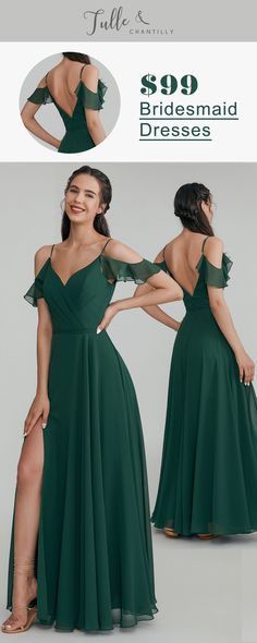 the bridesmaid dresses are available in different colors and styles, including one that is green