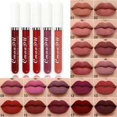 Description: With the characteristics of nourishing lips and fashion, the lipstick is a perfect gift for holiday, wedding anniversary, graduation and birthday. This lipstick is waterproof and does not fade easily, which is non-stick cup and will keep your makeup for a long time. Made of high quality synthetic ingredients, this lipstick is safe for your lip health. The length of this lipstick is about 10.5cm, the width of this lipstick is about 1.35cm, the height of this lipstick is about 1.35cm. Nude Liquid Lipstick, Red Liquid Lipstick, Nude Lip Gloss, Lipstick Kit, Long Lasting Lip Gloss, Waterproof Lipstick, Batons Matte, Lip Cosmetics, Matte Lip Gloss