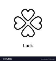 the luck symbol in black and white