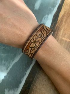 Hand Tooled Leather Cuff Bracelet | Etsy Women Leather Bracelet, Tooled Leather Cuff Bracelet, Leather Tooled Bracelet, Western Leather Bracelet, Western Leather Crafts, Hand Tooled Leather Cuff Bracelet, Hand-tooled Leather Cuff Bracelet, Brown Engraved Leather Cuff Bracelet, Engraved Brown Leather Bracelet