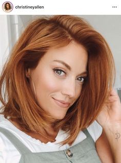 Interesting Hair Color, Red Bob Hair, Interesting Hair, Color Ideas For Short Hair, Strawberry Blonde Hair Color, Hair Color Caramel, Ideas For Short Hair