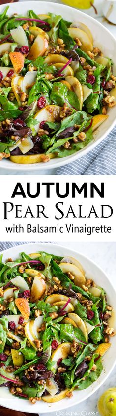 two plates filled with salad on top of a table