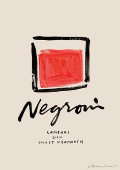 Negroni Painting, Negroni Tattoo, Cocktail Graphic Design, Negroni Art, Negroni Print, Bar Graphic Design, Negroni Poster, Drinks Poster, Mises En Page Design Graphique