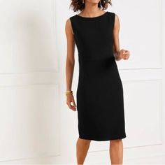 The Perfect Mix Of Work And Play. Our Flattering Sheath Dress Is Detailed With An Elegant Boatneck. A Polished Essential In Easy-To-Pack And Easy-Care Fabric. Features: Sheath Dress Sleeveless Hits At Knee Selling For A Friend. She Has A Huge Talbots Collection That She’s Letting Go Because She Lost Weight. All These Clothes Are From Her Personal Closet. They Are In Excellent Condition. Some Are New With Tags, Some Are Just Wash But Didn’t Able To Wear It. Some Are Worn Just A Couple Of Times. B Classic Black Midi Dress For Career, Sleeveless Shift Midi Dress For Work, Elegant Evening Shift Midi Dress, Elegant Black Midi Dress For Career, Elegant Sleeveless Shift Midi Dress, Classic Black Sheath Midi Dress, Black Sheath Dress For Career, Elegant Sheath Shift Dresses, Elegant Black Shift Dress